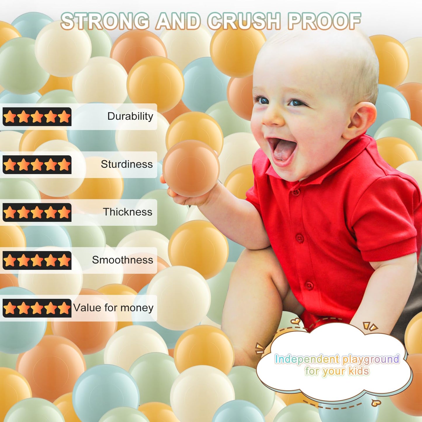 Generic Ball Pit Balls (100 Pack, Orange & Teal) - Safe, Non-Toxic PVC for Ball Pits & Playhouses