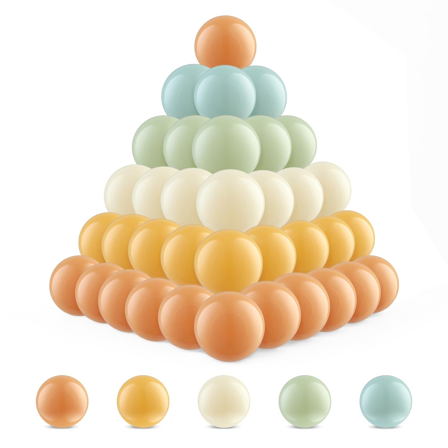 Generic Ball Pit Balls (100 Pack, Orange & Teal) - Safe, Non-Toxic PVC for Ball Pits & Playhouses
