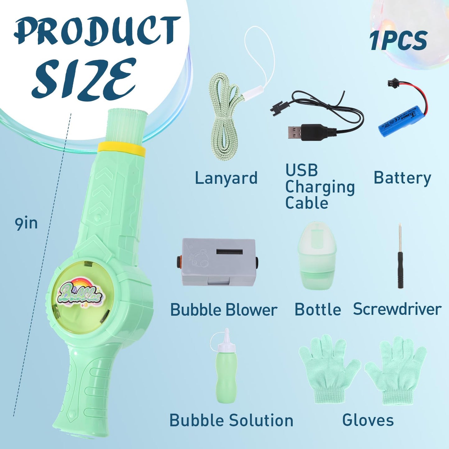 Fog Bubble Machine for Kids & Parties – Rechargeable LED Bubble Maker with Music | Generic