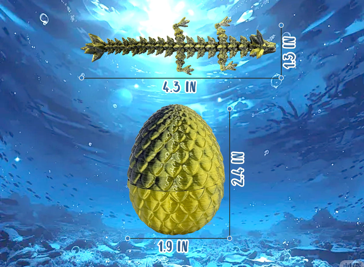 Generic 8pc 3D Printed Mystery Dragon Egg – Crystal Dragon Fidget Toys