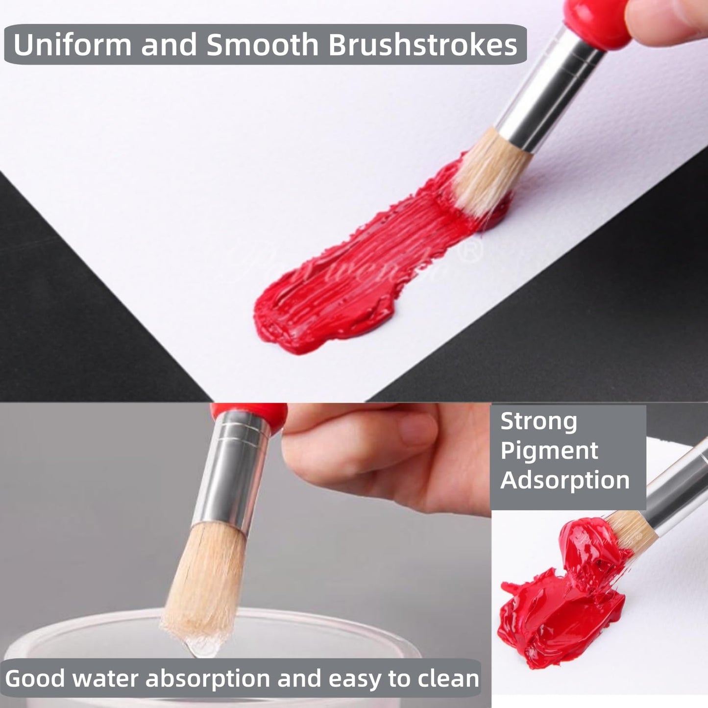 4-Pack Toddler Paint Brushes – Easy-Grip for Ages 1-4 | Generic