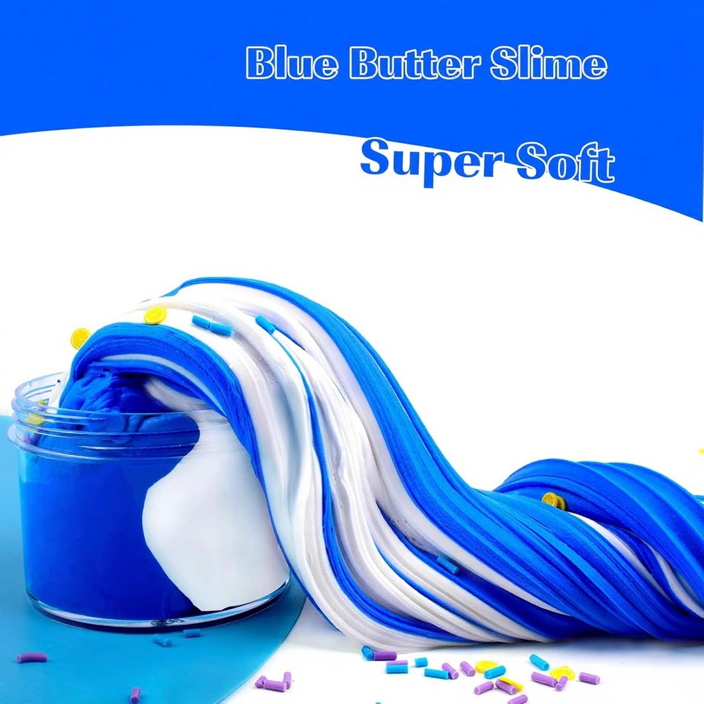 Generic Slime Party Favors – Blue Slime Toy (7 oz), Soft & Non-Sticky, No Mess, Safe & Non-Toxic