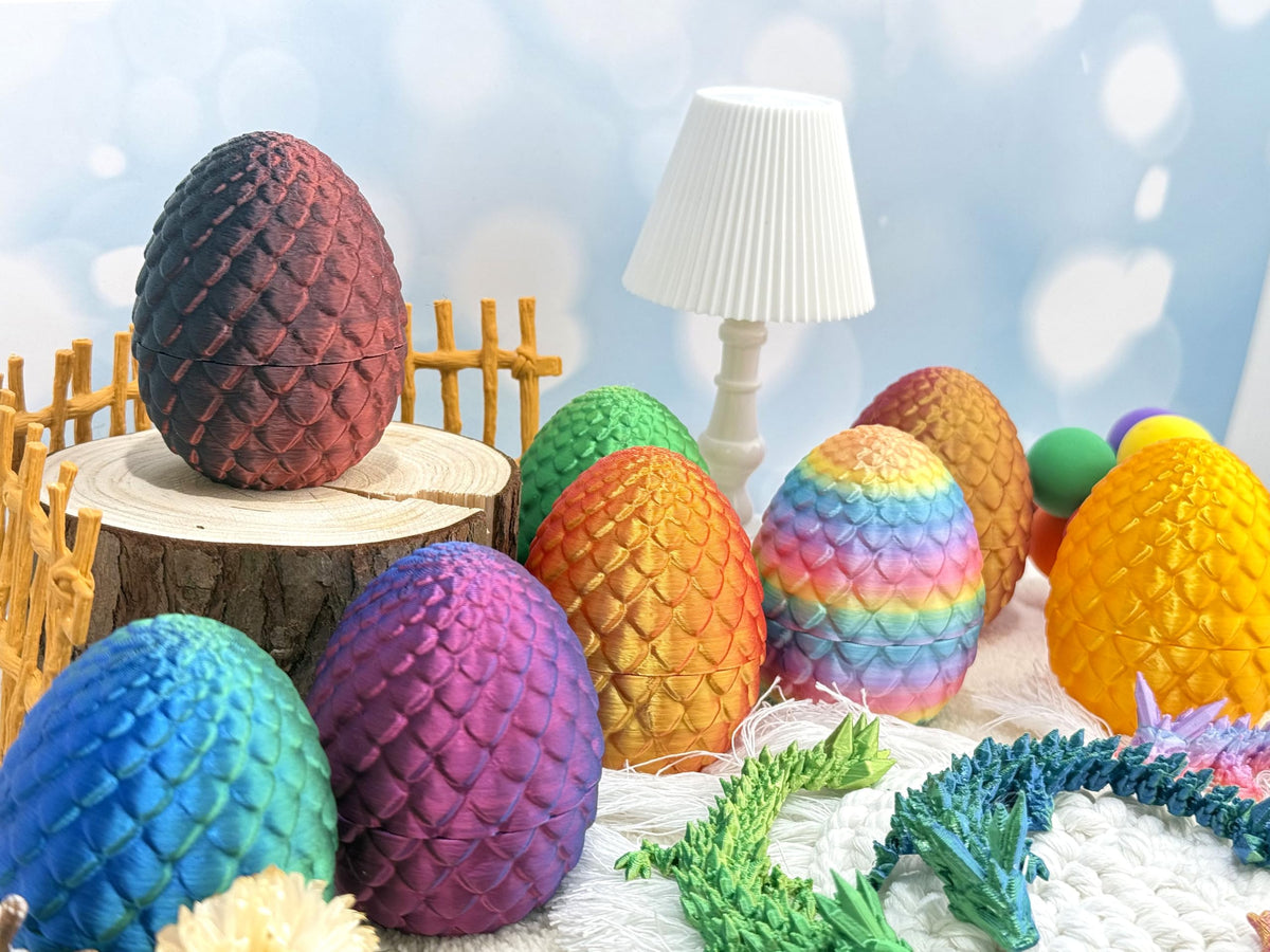 Generic 8pc 3D Printed Mystery Dragon Egg – Crystal Dragon Fidget Toys