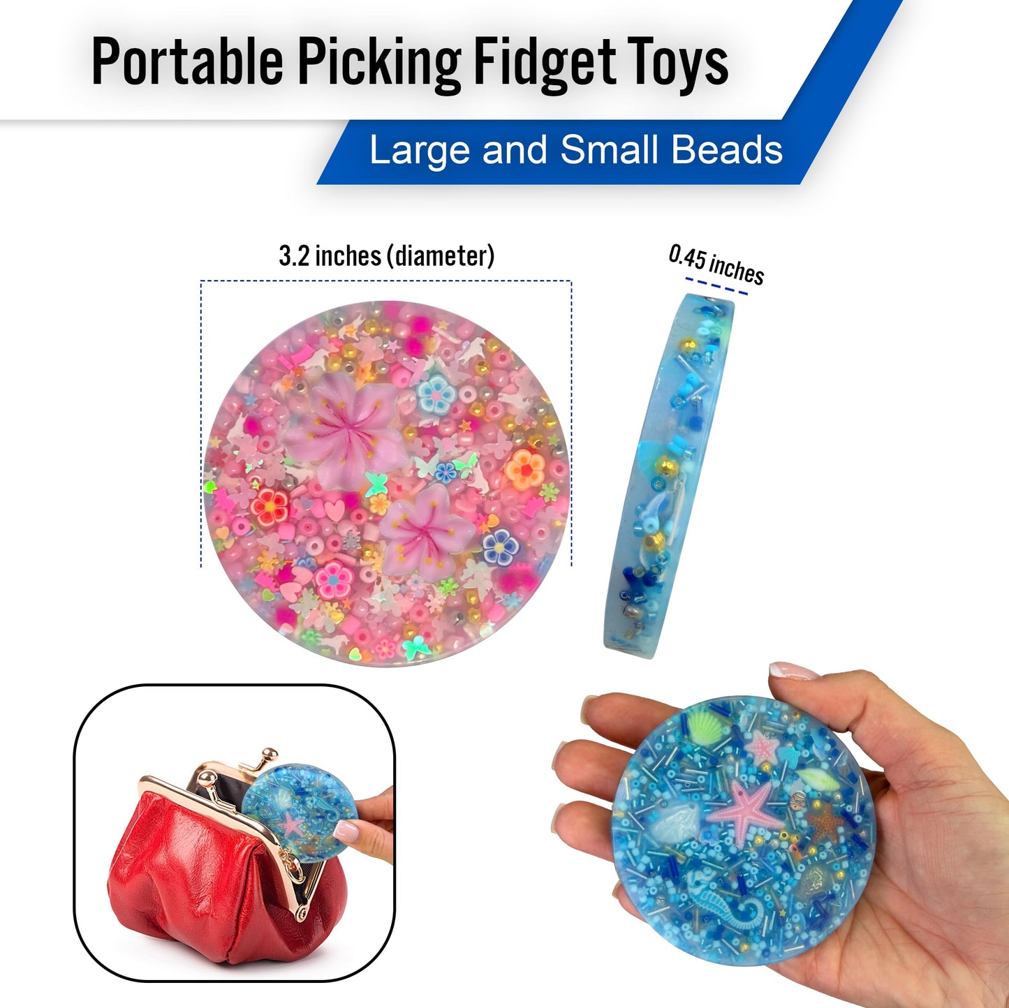 Generic Picky Pad 2 Pcs – Multicolor Fidget Pads for Sensory Focus and Calm