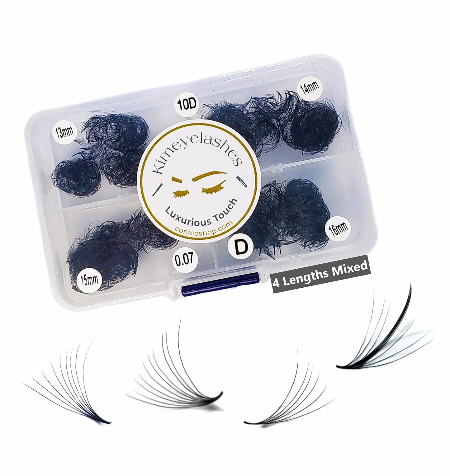 Generic 1000 Premade Volume Fans – Mixed 9-12mm, 11-14mm, 13-16mm | CC/D Curl