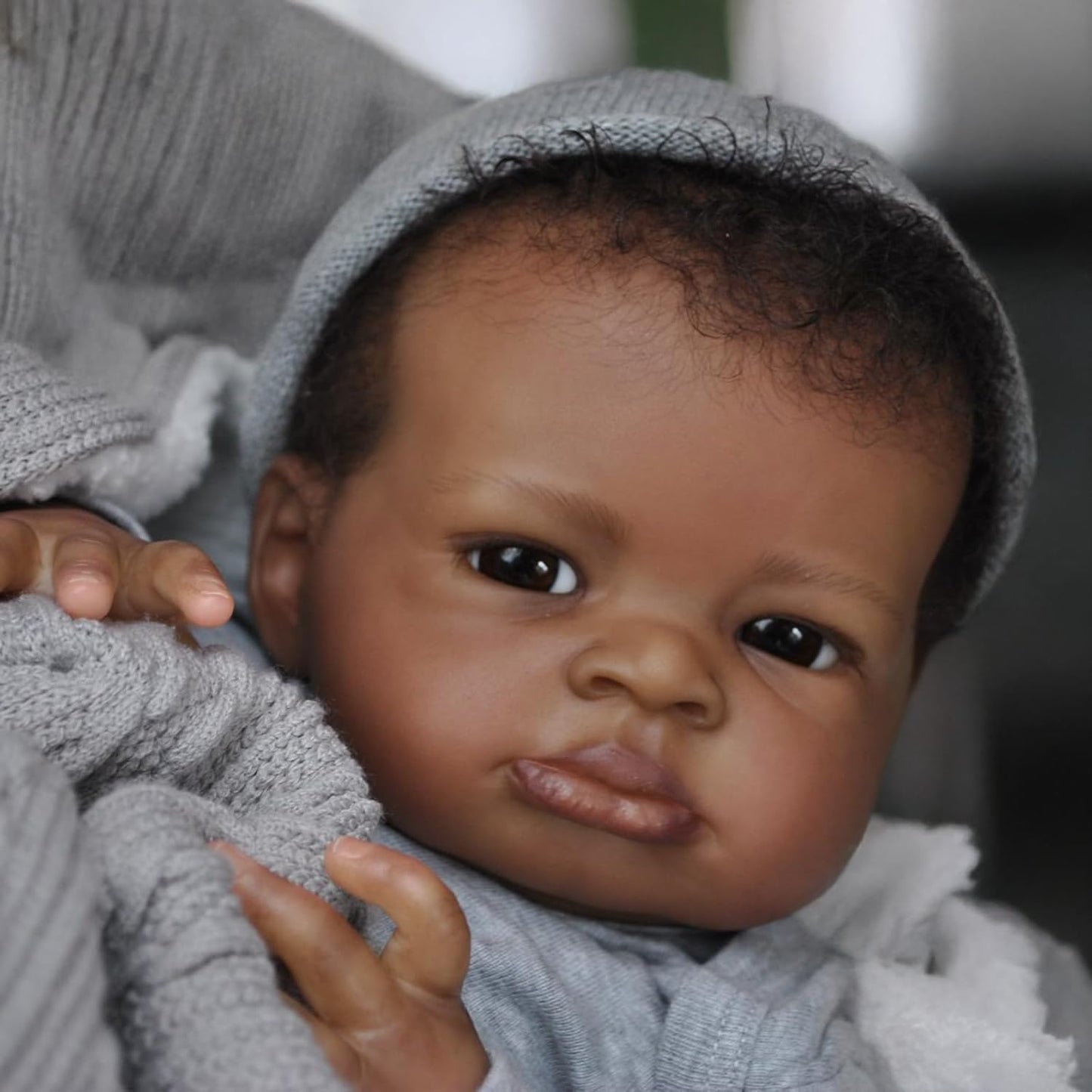 Generic Realistic Black Boy Baby Doll — 20-Inch Weighted Lifelike Soft Body