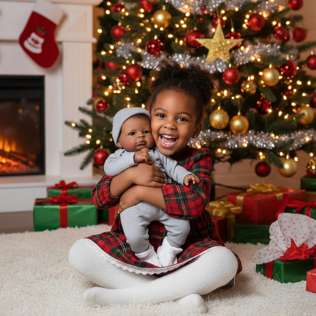 Generic Realistic Black Boy Baby Doll — 20-Inch Weighted Lifelike Soft Body