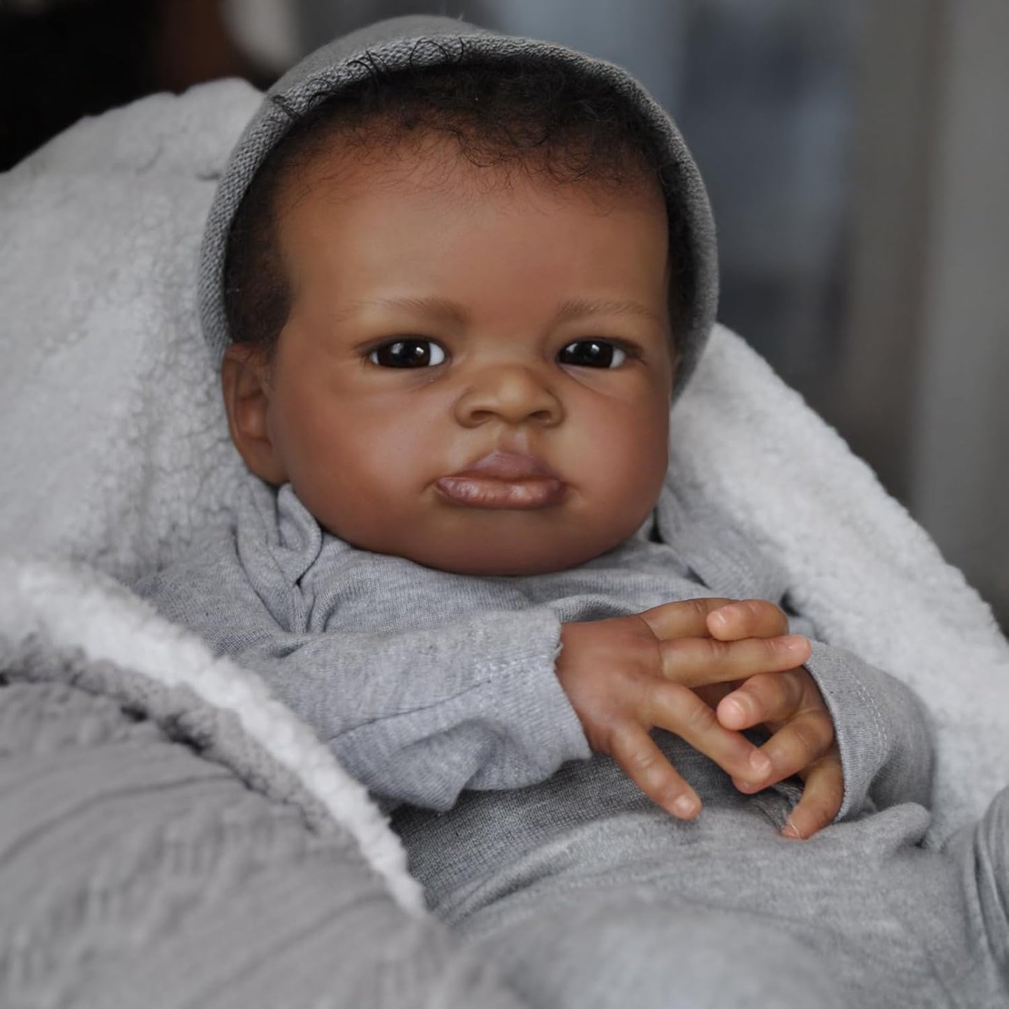 Generic Realistic Black Boy Baby Doll — 20-Inch Weighted Lifelike Soft Body