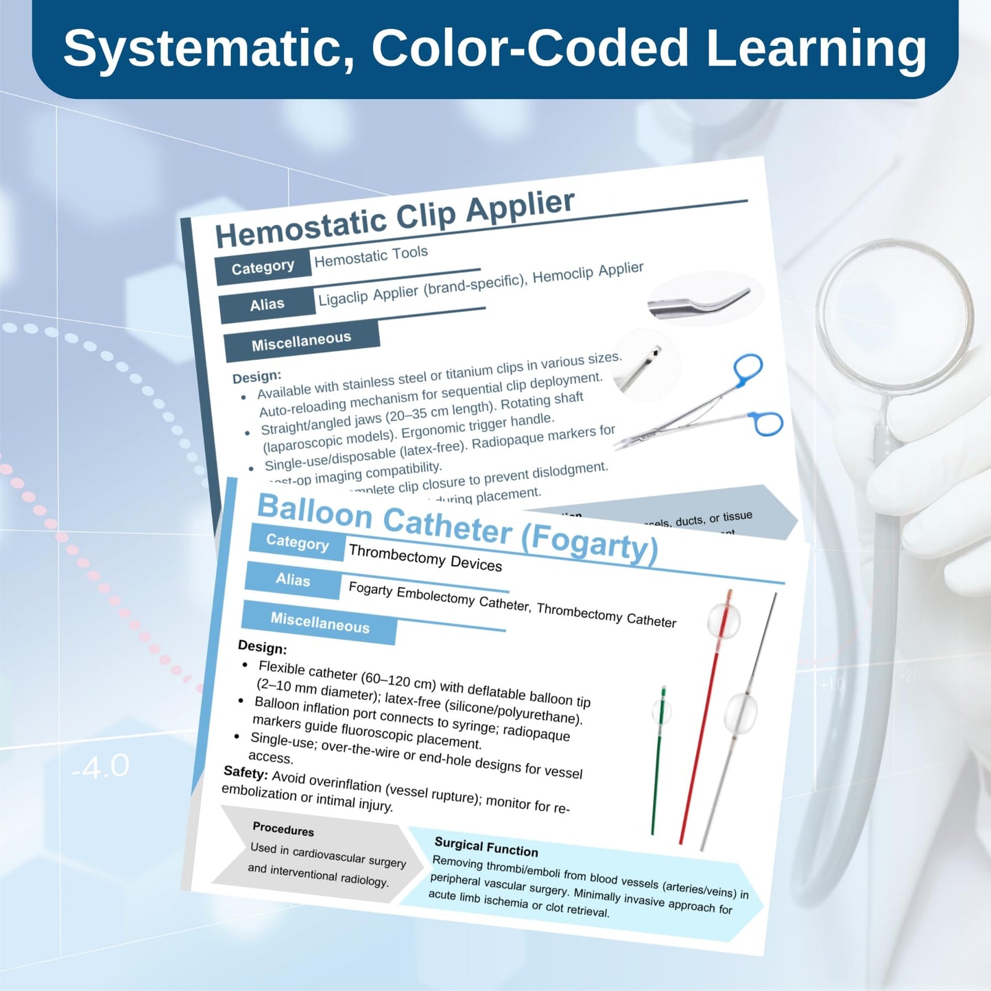 Generic Surgical Instruments Flashcards | Color-Coded 10-Specialty Study Cards for CST Prep