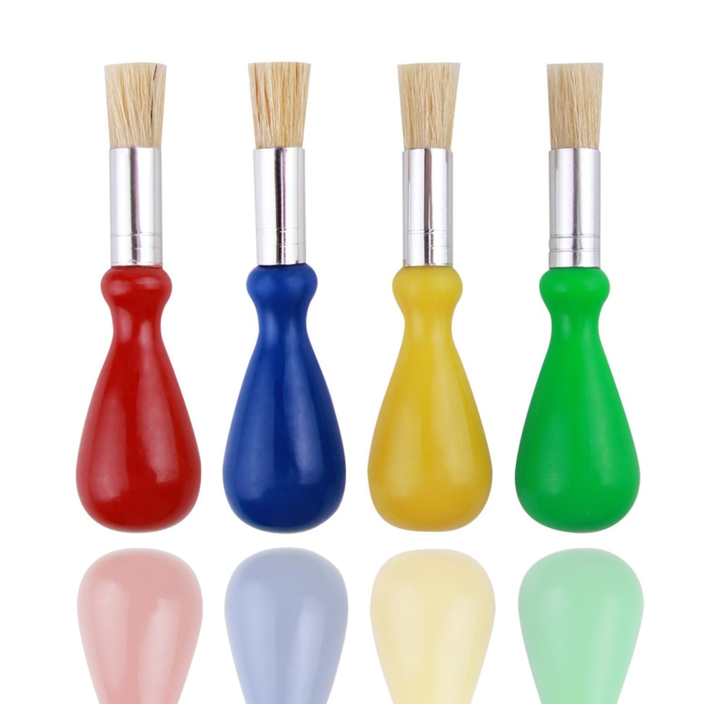 4-Pack Toddler Paint Brushes – Easy-Grip for Ages 1-4 | Generic