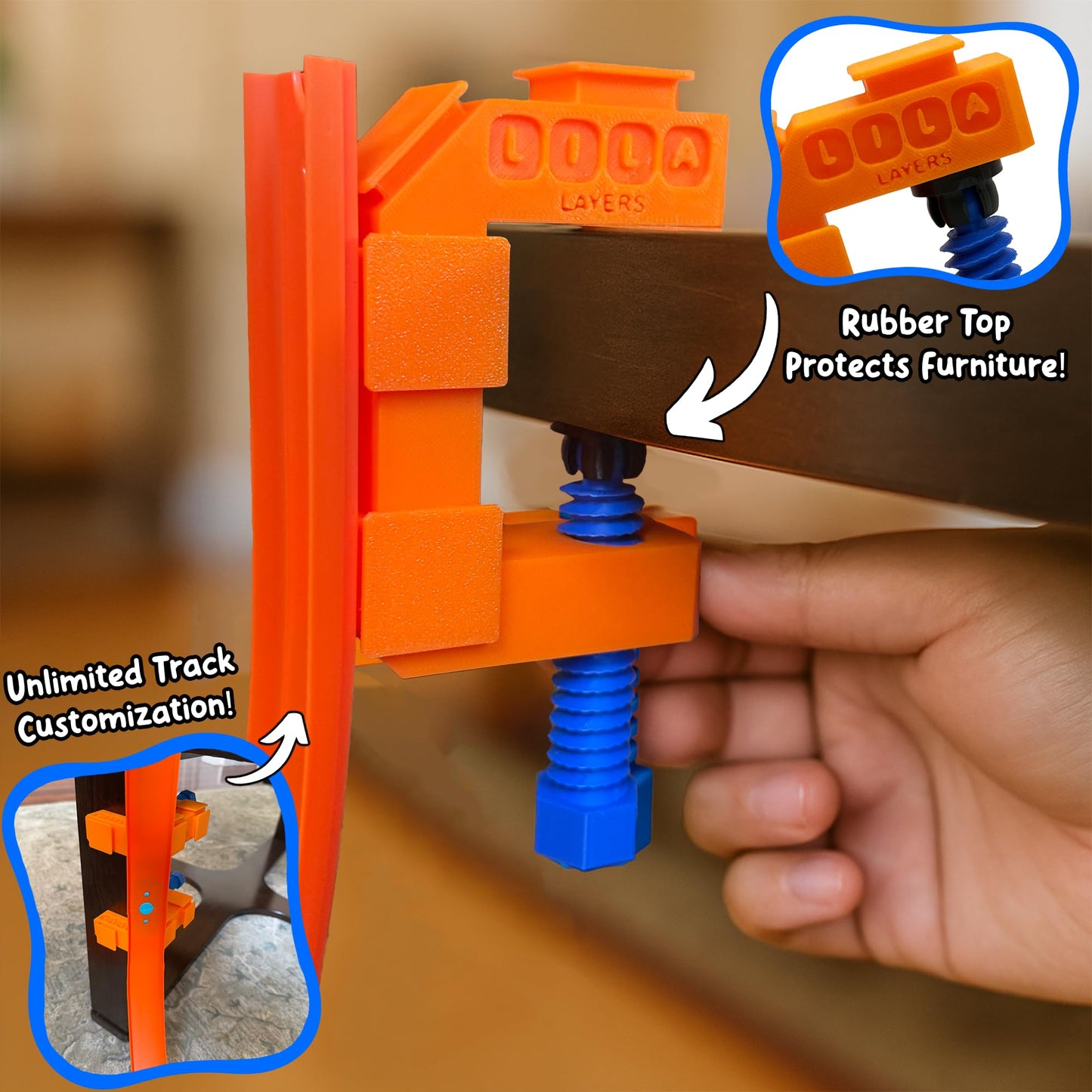 Generic Track Clamp for Hot Wheels (Set of 2) – Heavy Duty Clamps for Tracks – Fast & Easy Install