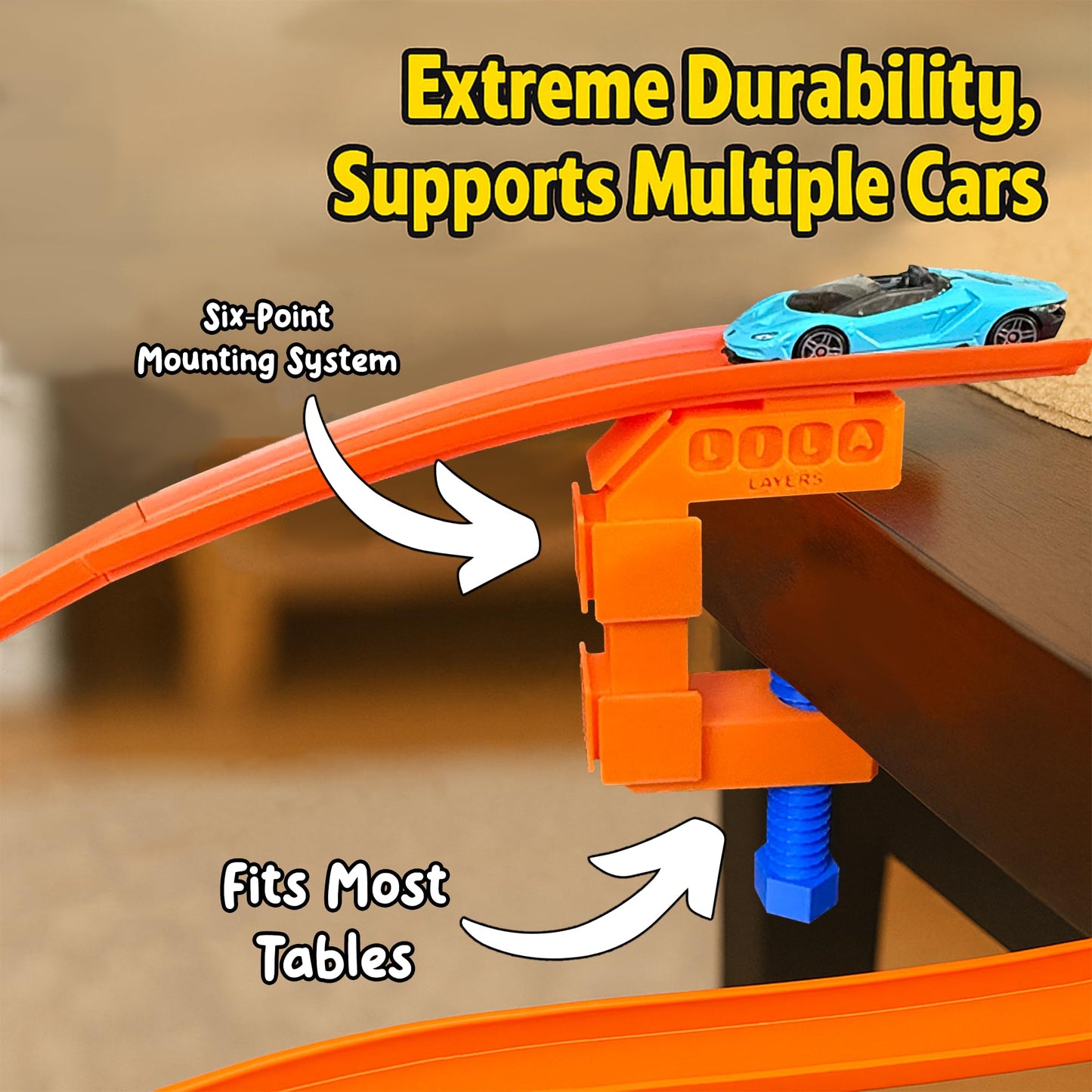 Generic Track Clamp for Hot Wheels (Set of 2) – Heavy Duty Clamps for Tracks – Fast & Easy Install