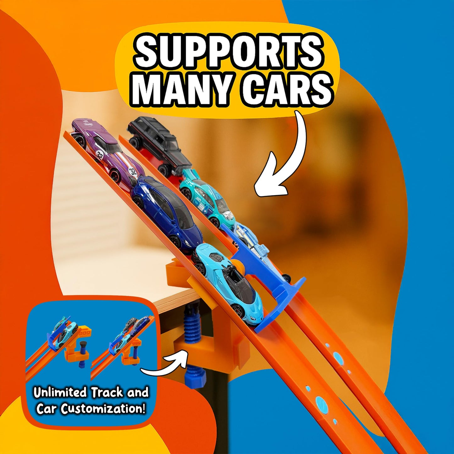 Generic Track Clamp for Hot Wheels (Set of 2) – Heavy Duty Clamps for Tracks – Fast & Easy Install