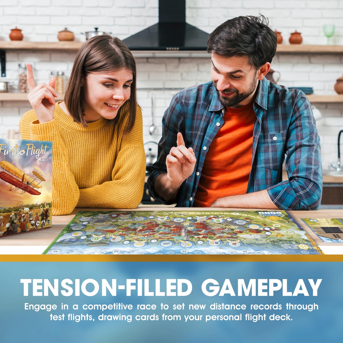 First In Flight by Genius Games – MENSA Award Winning Historical Aviation Strategy Board Game