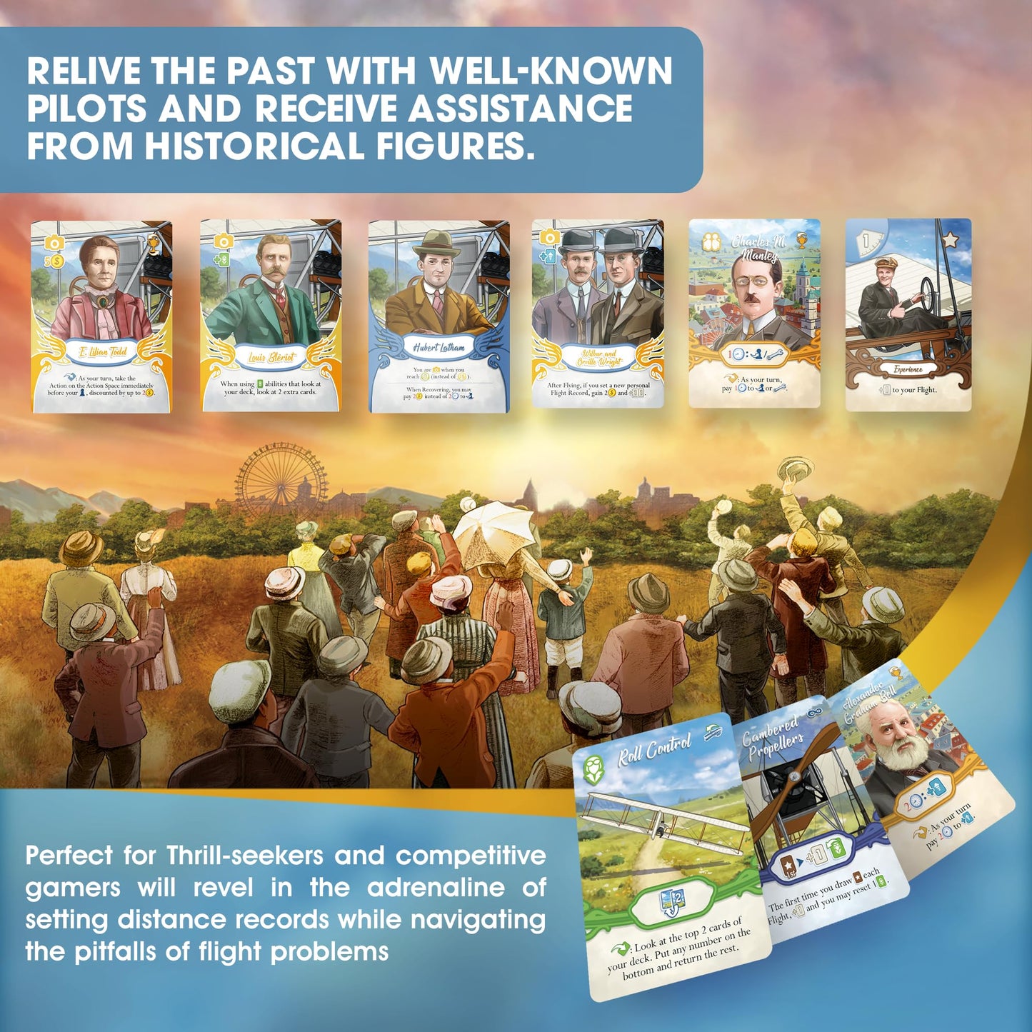 First In Flight by Genius Games – MENSA Award Winning Historical Aviation Strategy Board Game