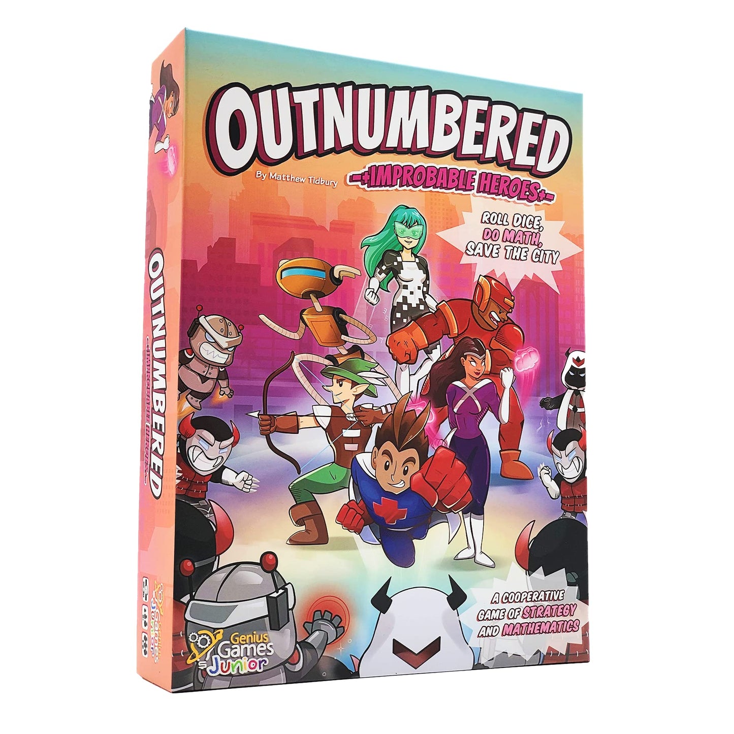 Outnumbered: Improbable Heroes Board Game | Mensa Award-Winning Math Strategy for Kids & Families | Genius Games