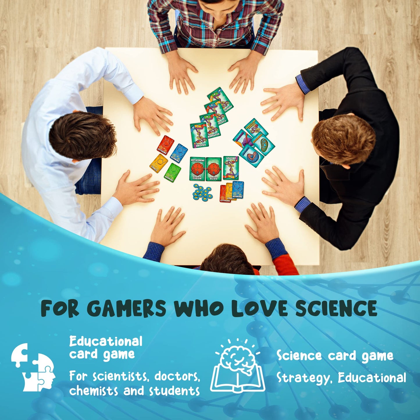 Genius Games Peptide: Protein Building Strategy Card Game for Gamers and Teachers