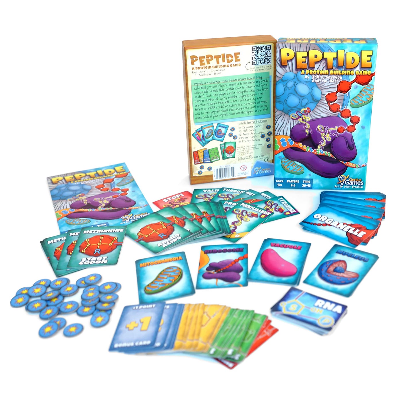 Genius Games Peptide: Protein Building Strategy Card Game for Gamers and Teachers