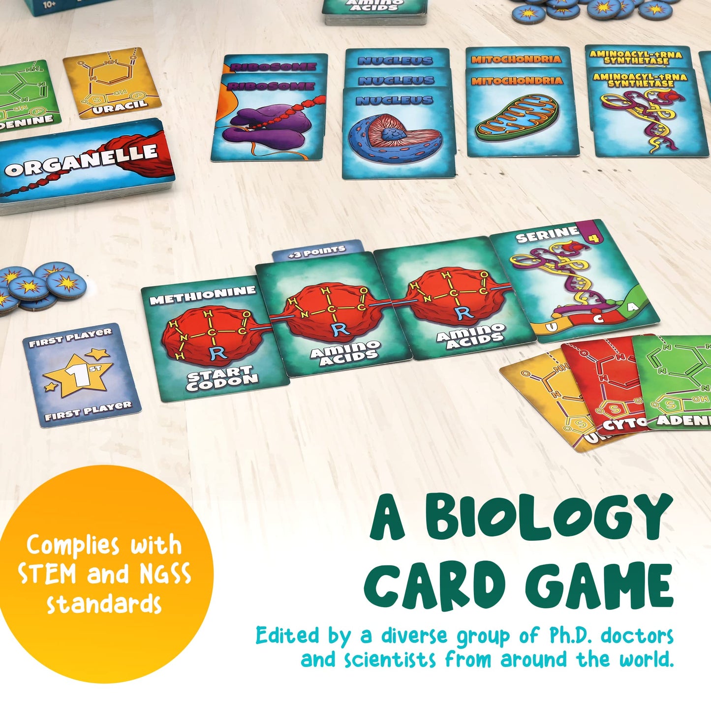 Genius Games Peptide: Protein Building Strategy Card Game for Gamers and Teachers