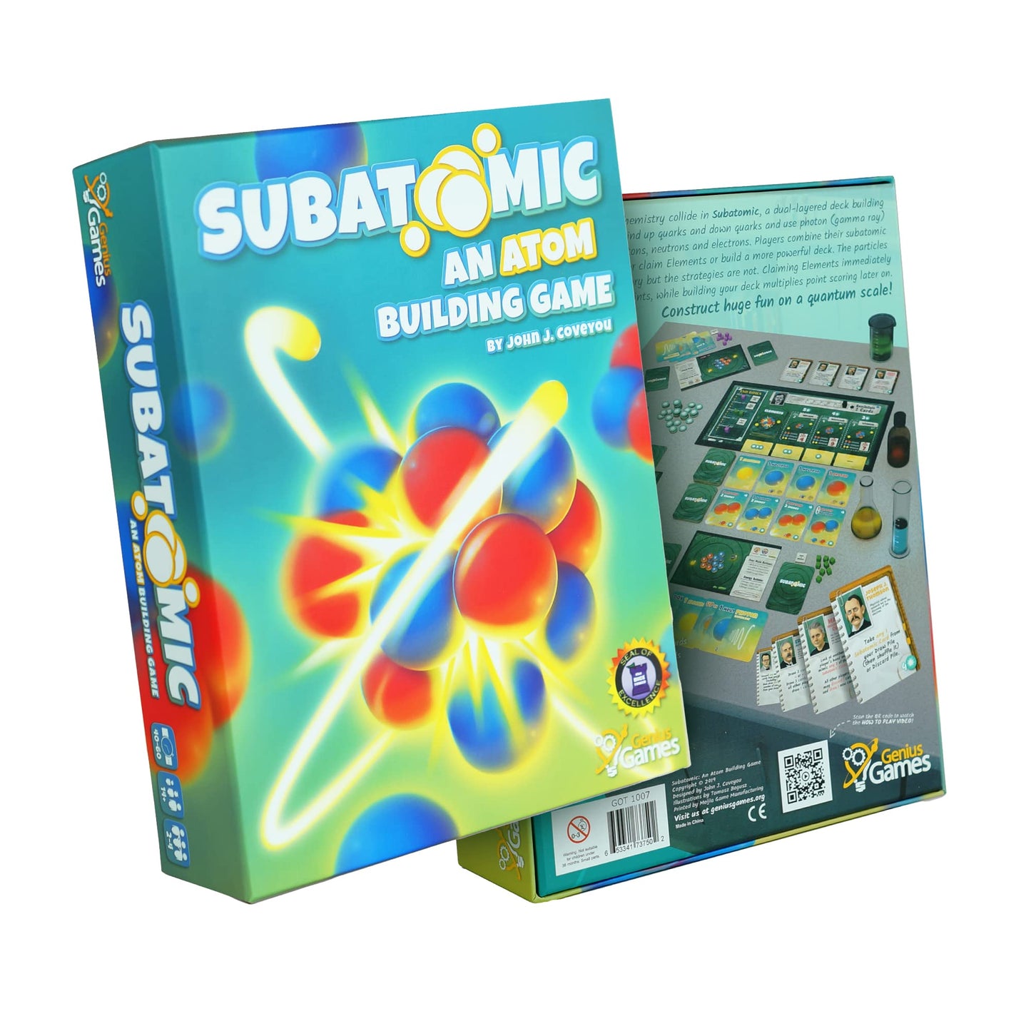 Genius Games | Subatomic: An Atom Building Game (2nd Edition) – Educational Chemistry Card Game