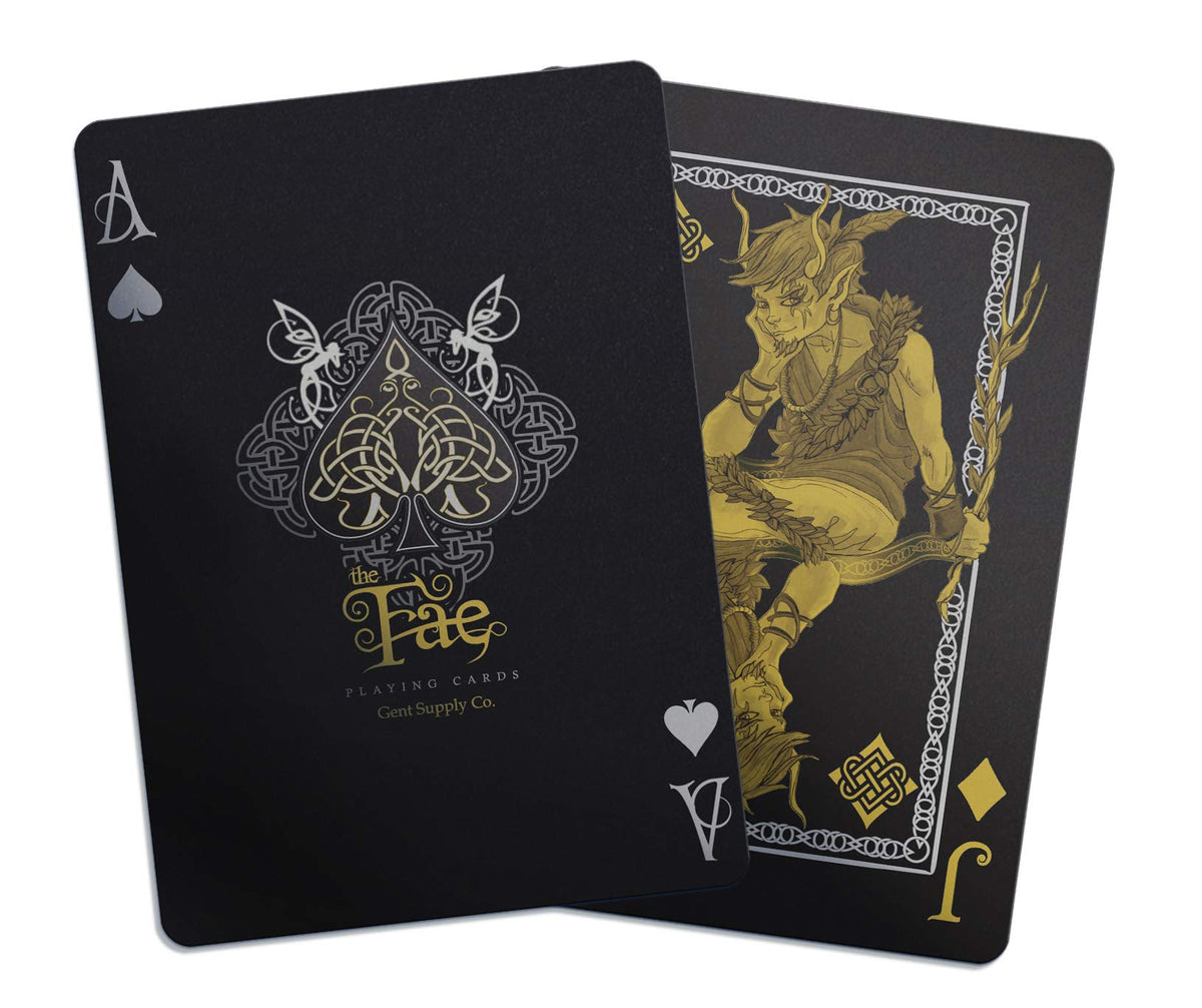 Creatures of The FAE Playing Cards by Gent Supply Co. — Black, Gold & Silver Edition