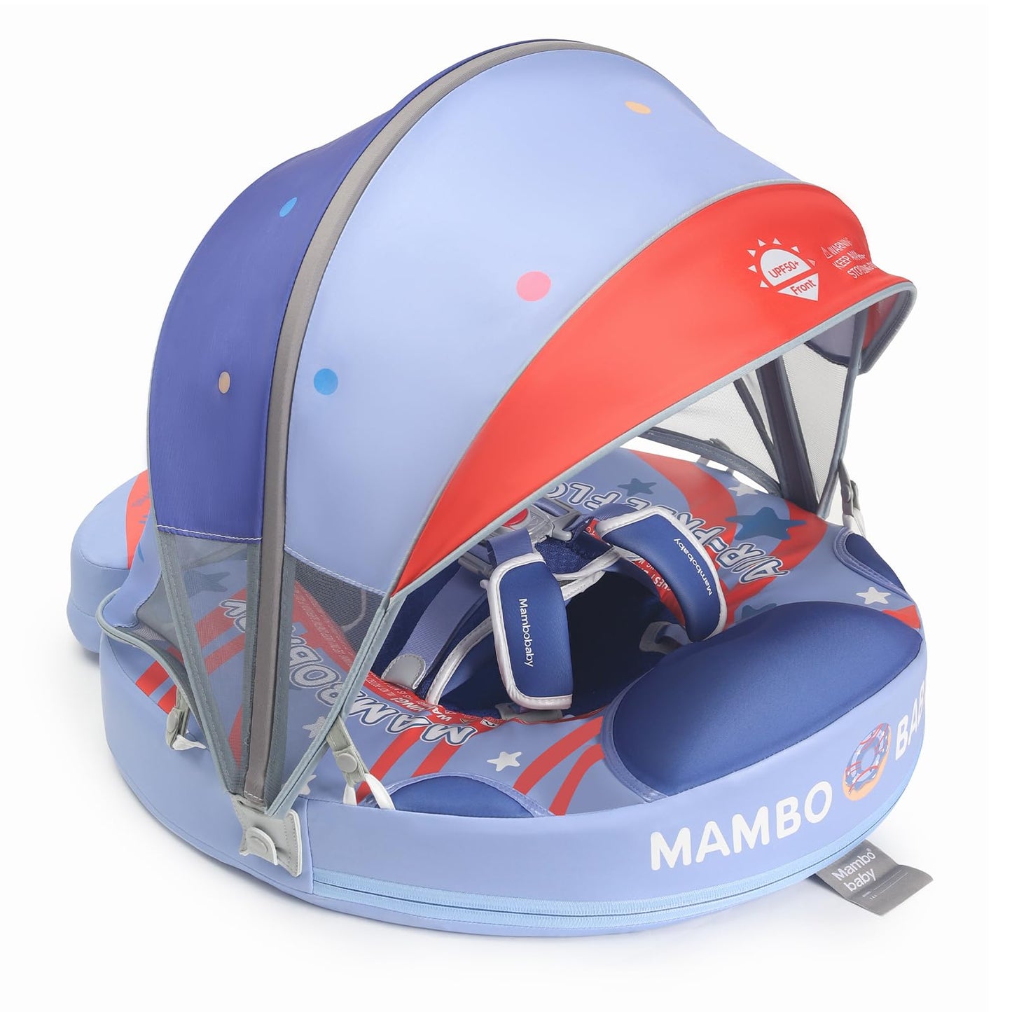 GENTEACO Mambo Baby Pool Float with Removable Canopy — 3-24 Months