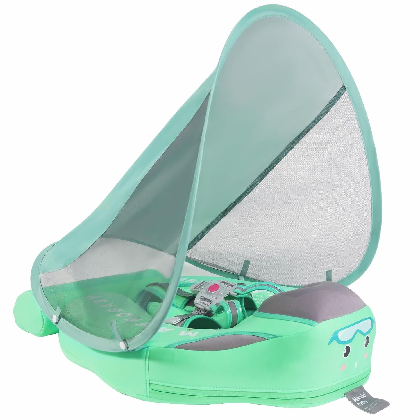 GENTEACO Mambobaby Baby Pool Float with Removable Canopy | Non-Inflatable Swim Trainer (3–24M)