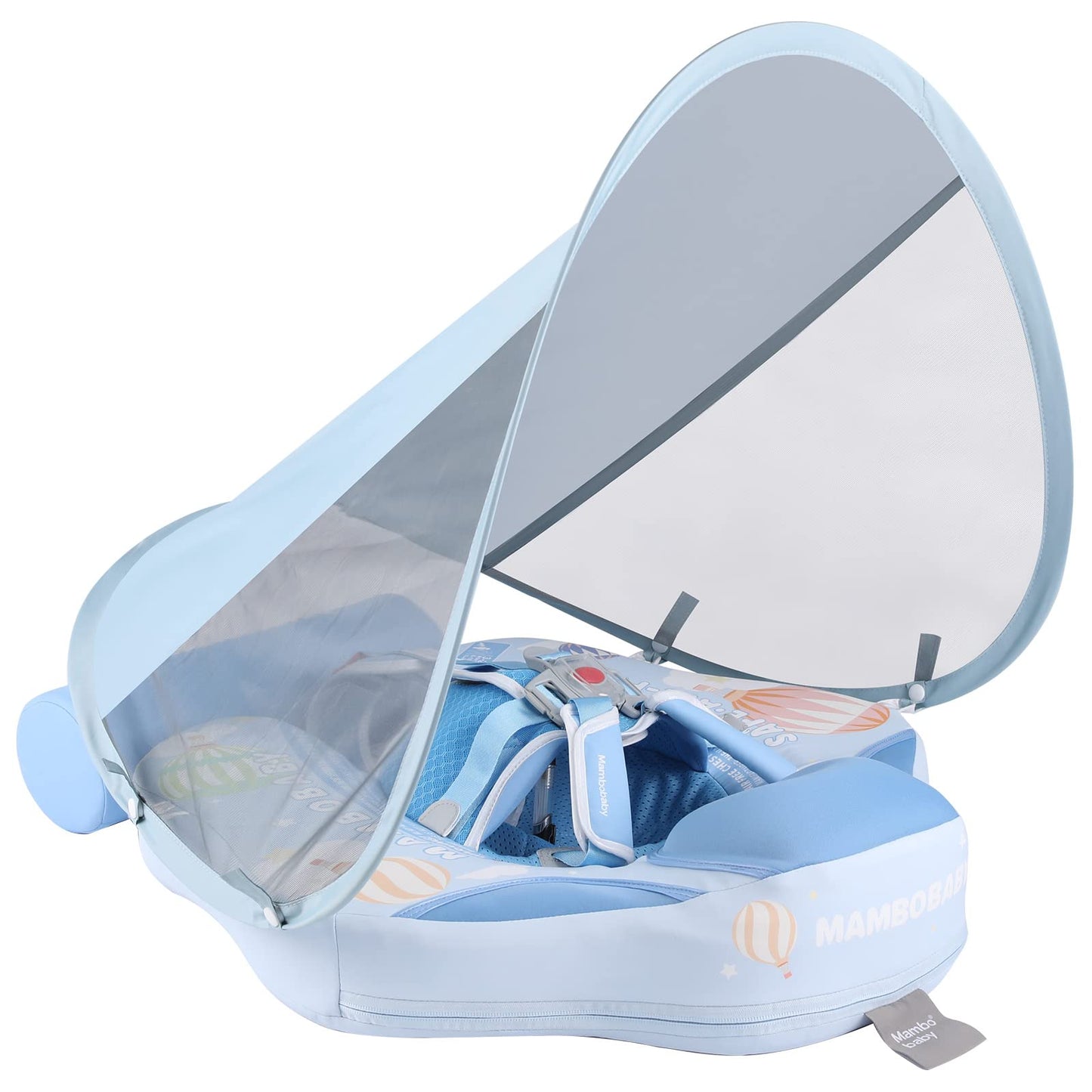 GENTEACO Mambobaby Baby Swim Float with Canopy – Non-Inflatable 3-24 Months