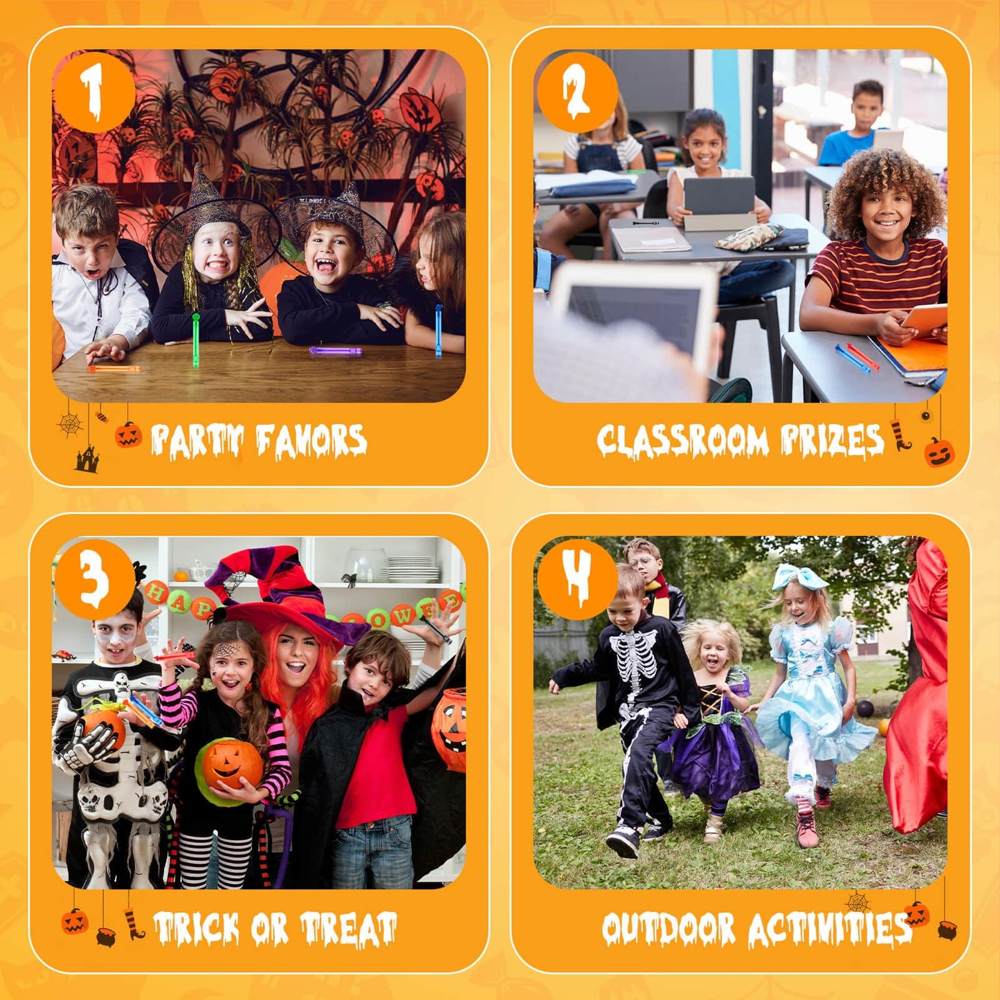 Genuvi Halloween Bubble Wands – 30 Count Party Favors & Goodie Bag Fillers