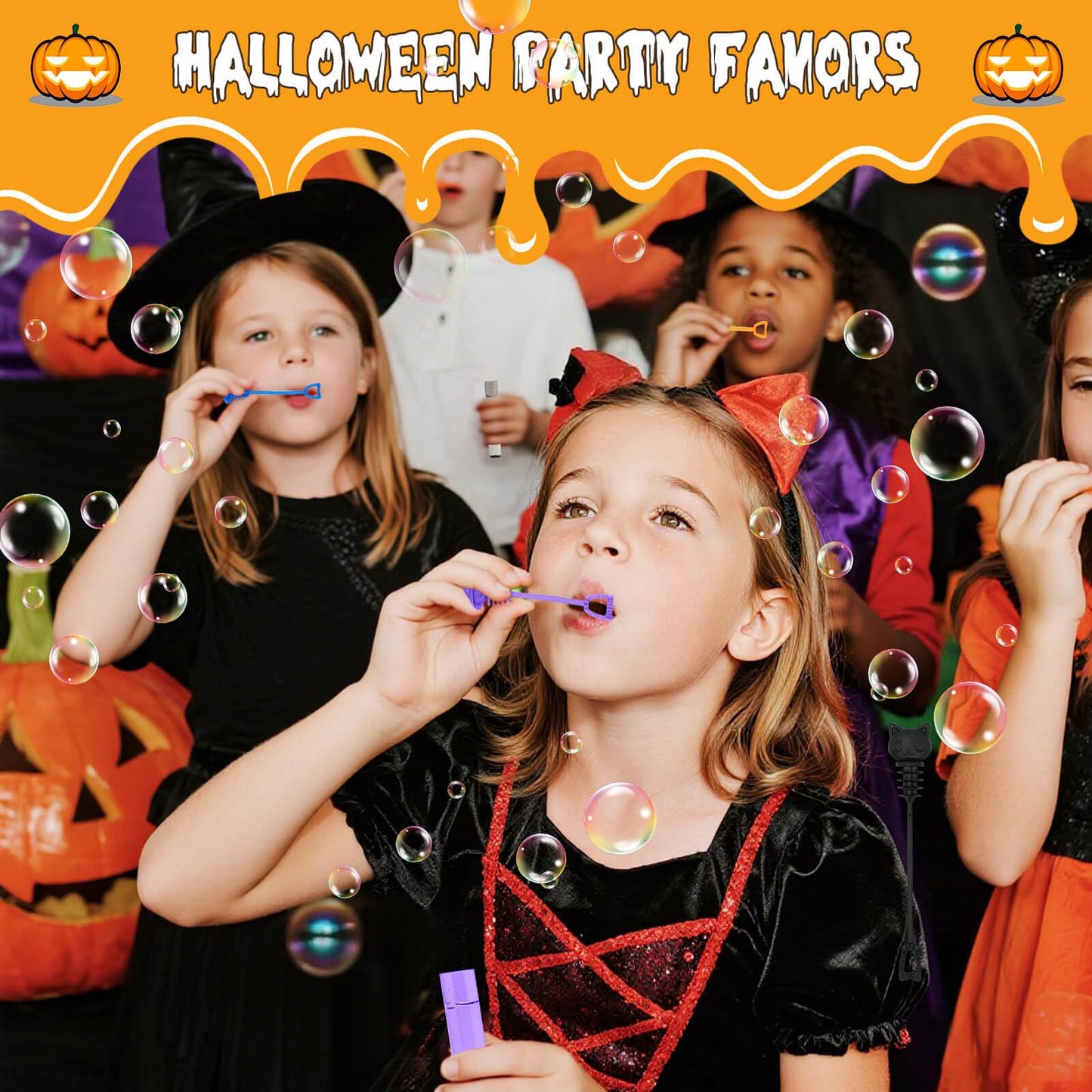 Genuvi Halloween Bubble Wands – 30 Count Party Favors & Goodie Bag Fillers