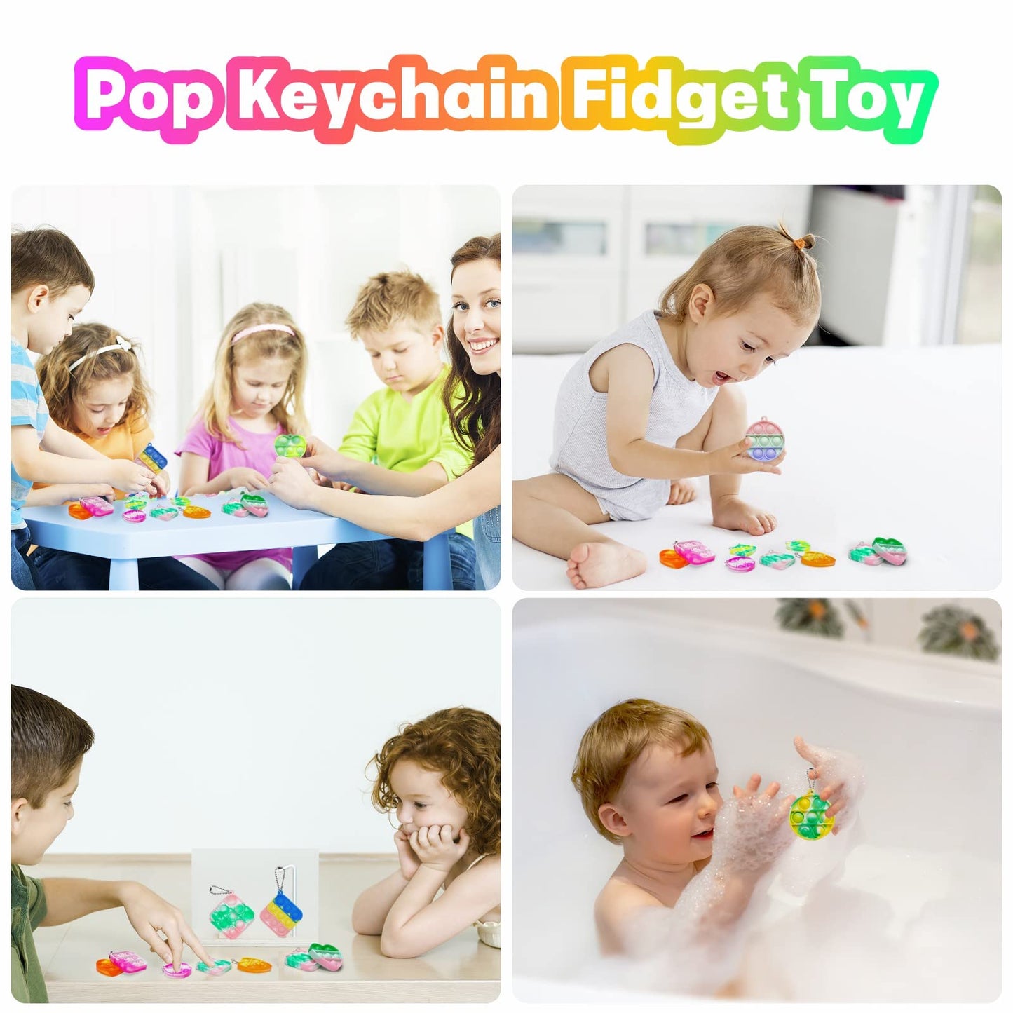 Genuvi Pop Fidget Toys Bulk 24 Pack – Easter Egg Fillers & Party Favors
