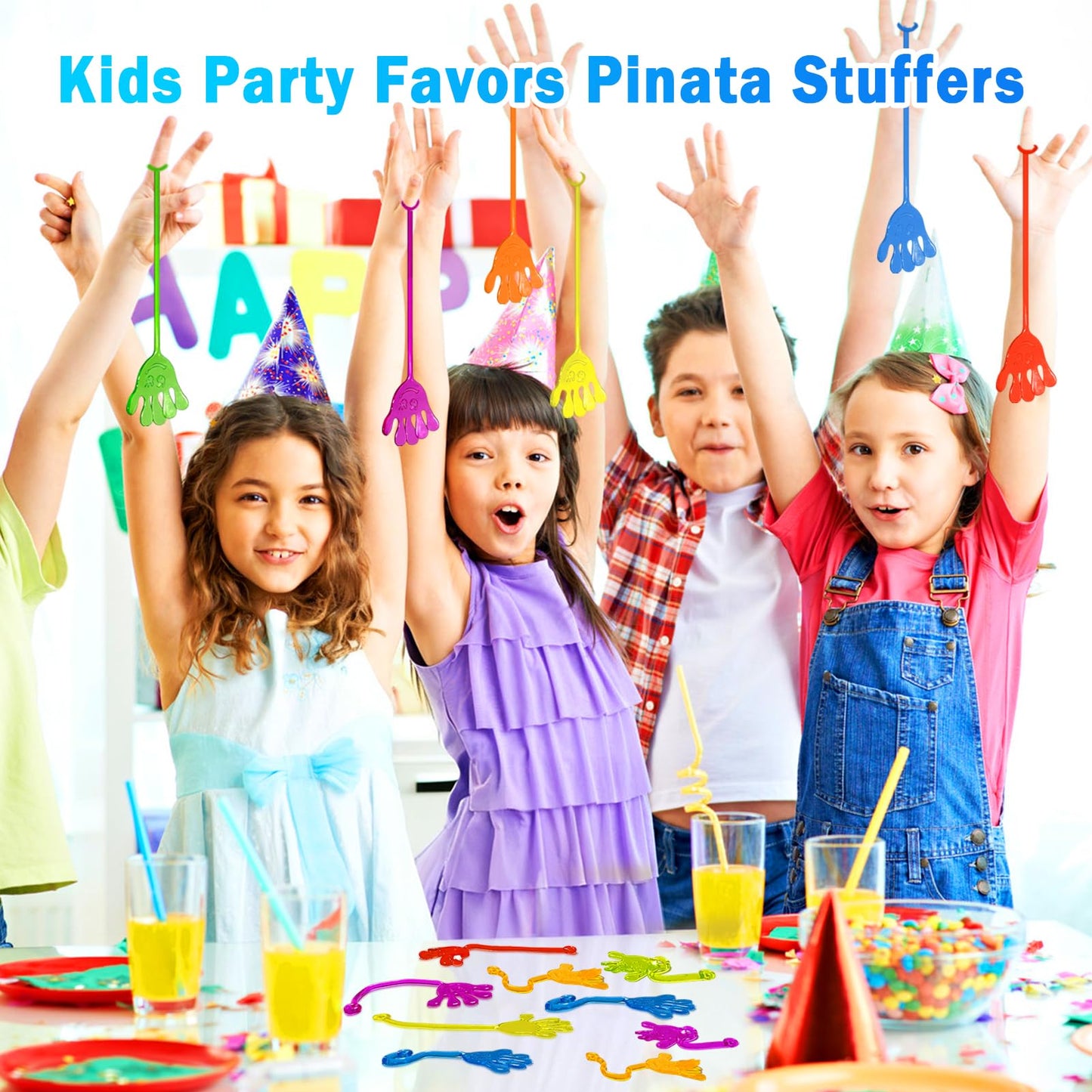 Genuvi Sticky Hands Bulk (48 Pcs) Party Favors & Fidget Toys for Kids Aged 4–12
