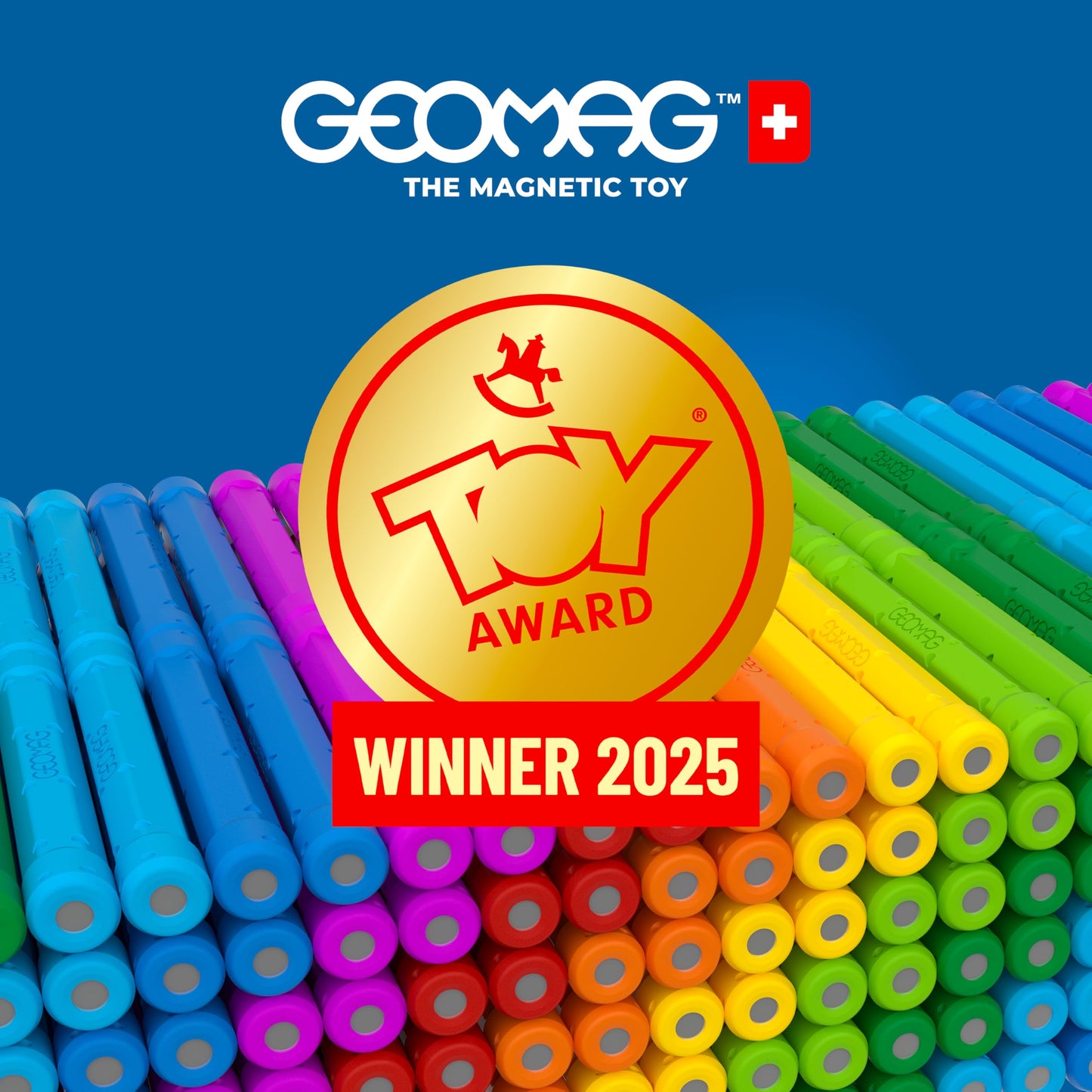 Geomag Confetti 50 Piece Magnetic Building Set – Colorful Swiss-Made STEM Toy for 3+