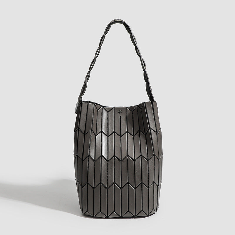 Geometric Rhombus Colour Matching Shoulder Bag