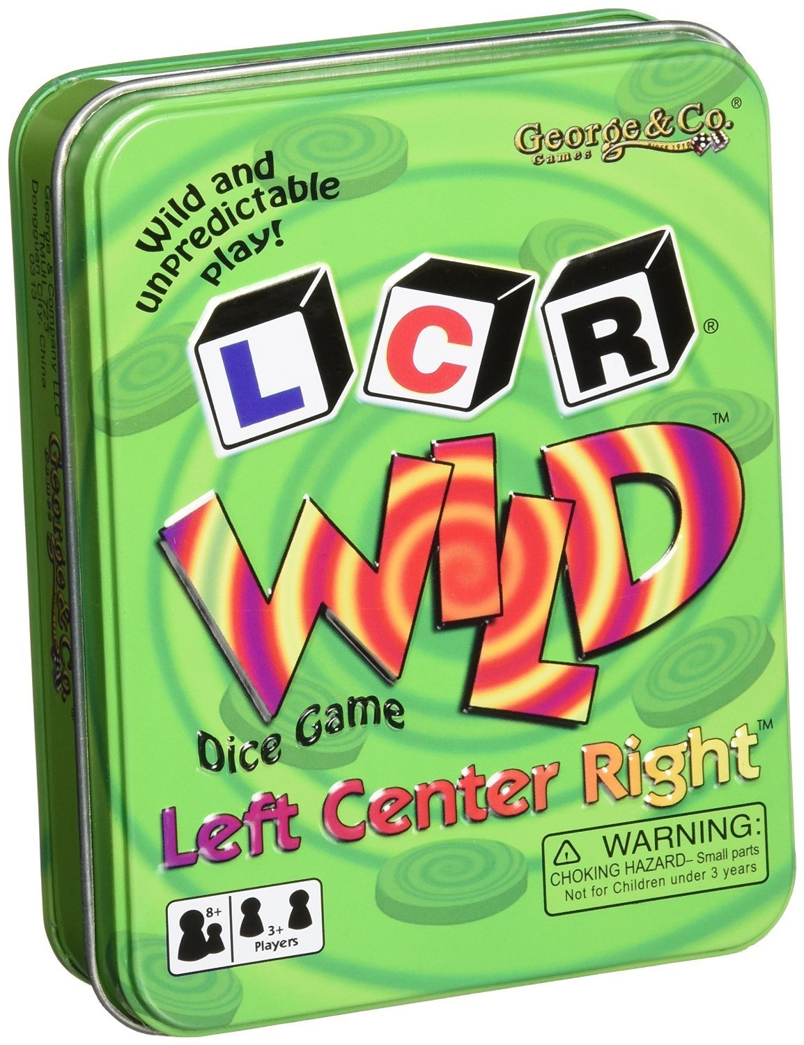 George GEO0723 LCR Wild Dice Game – Large Dice, Wild Twist