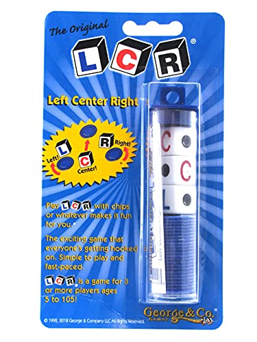 George and Company LCR Left Center Right Game – Chips, Dice, Ages 5+