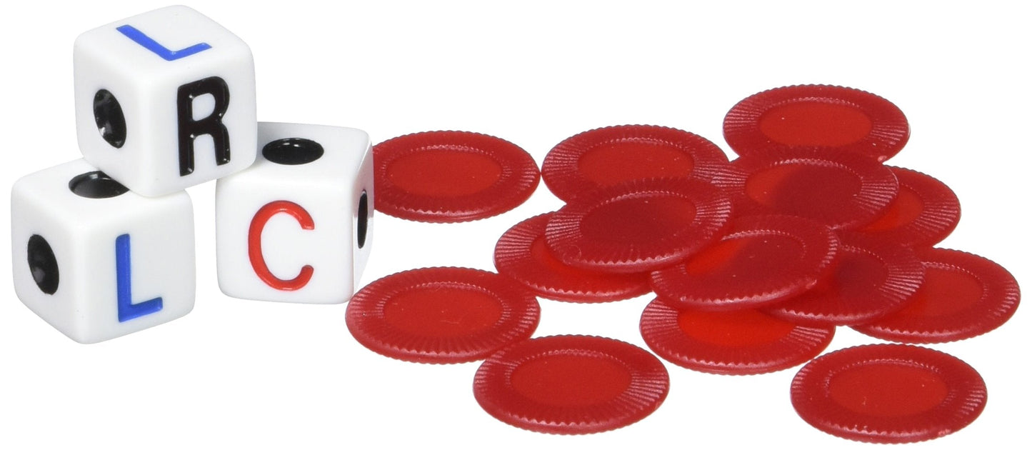 George and Company LCR Left Center Right Game – Chips, Dice, Ages 5+