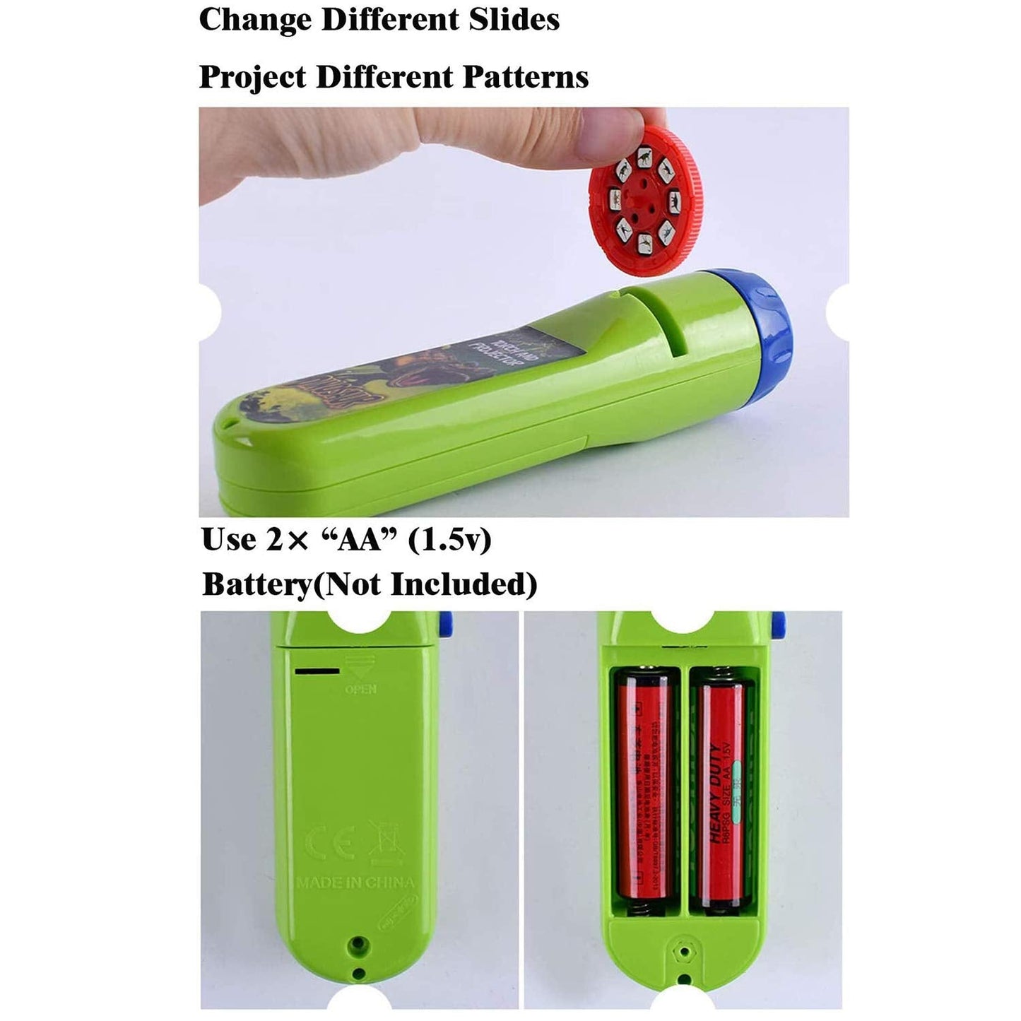 Georgie Porgy Dinosaur Projector Toy – Educational Night Light & Kids Flashlight
