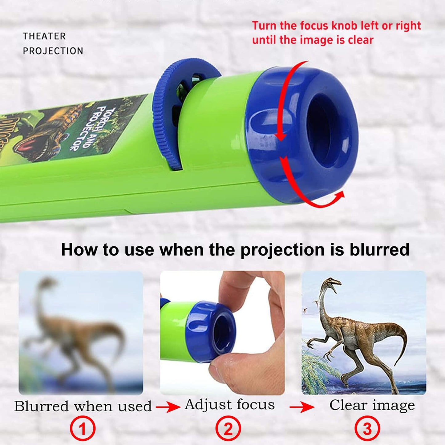 Georgie Porgy Dinosaur Projector Toy – Educational Night Light & Kids Flashlight