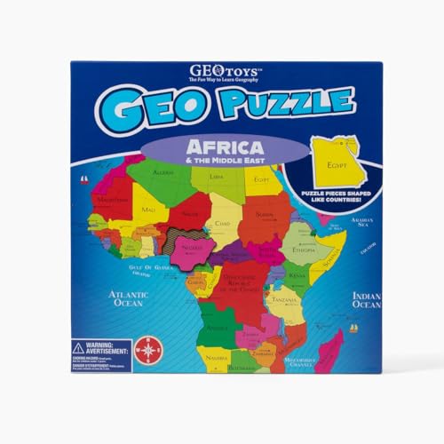 GeoToys GeoPuzzle: Africa & Middle East 65-Piece Map Puzzle for Kids