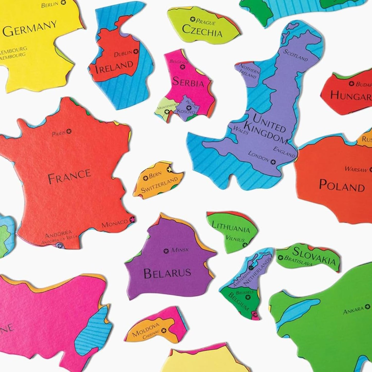 GeoToys GeoPuzzle Europe Map – 58-Piece Geography Puzzle for Kids (Ages 6-9) | Map Puzzle & Geography Game