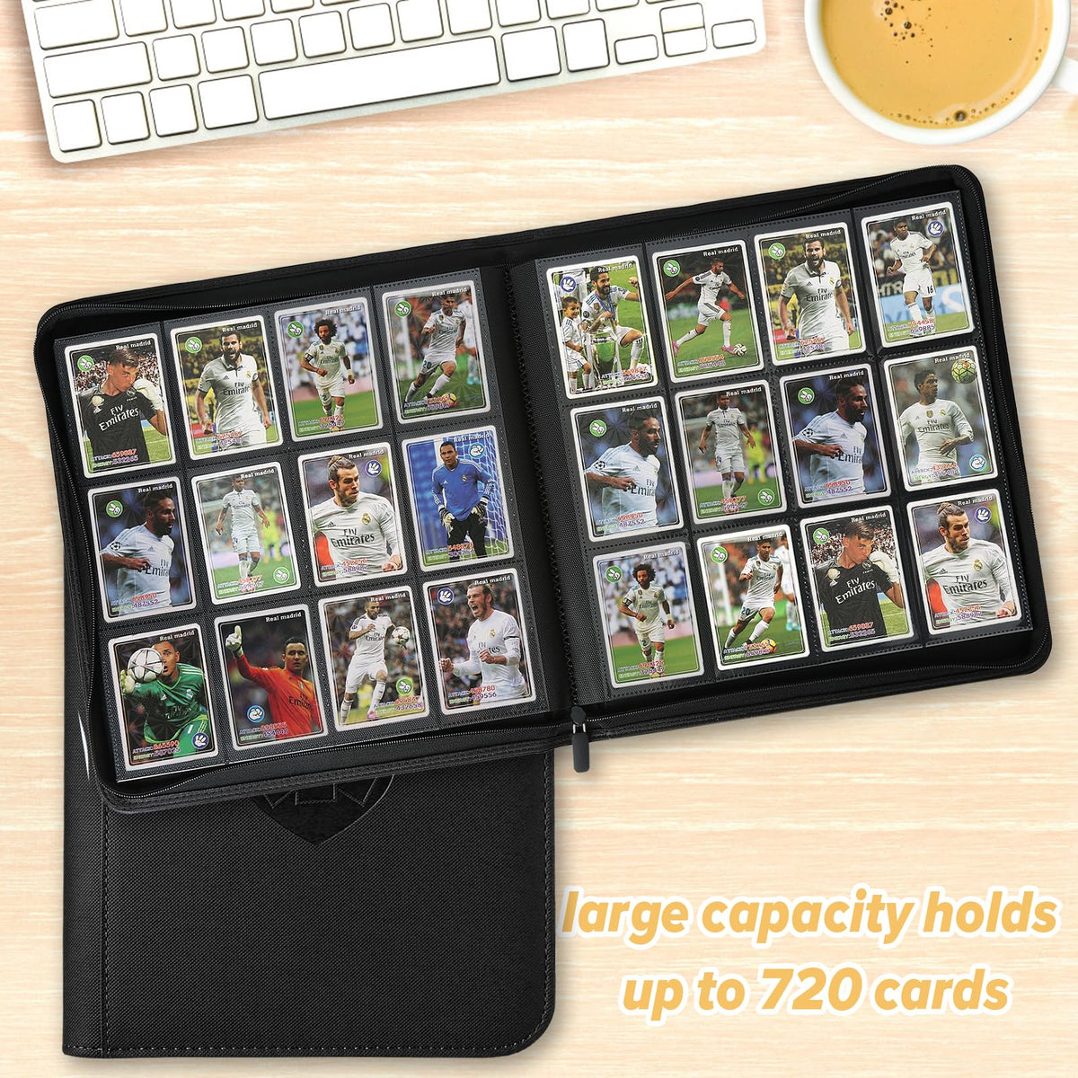 GERMUN Trading Card Binder 12-Pocket, 720 Card Capacity, Premium PU Cover