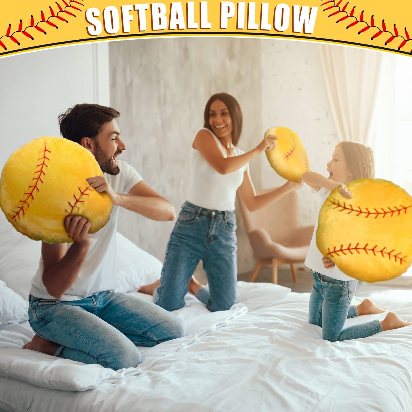Gerrii 4-Piece Sports Throw Pillows Set – Plush Basketball-Shaped Cushions for Bedroom Decor