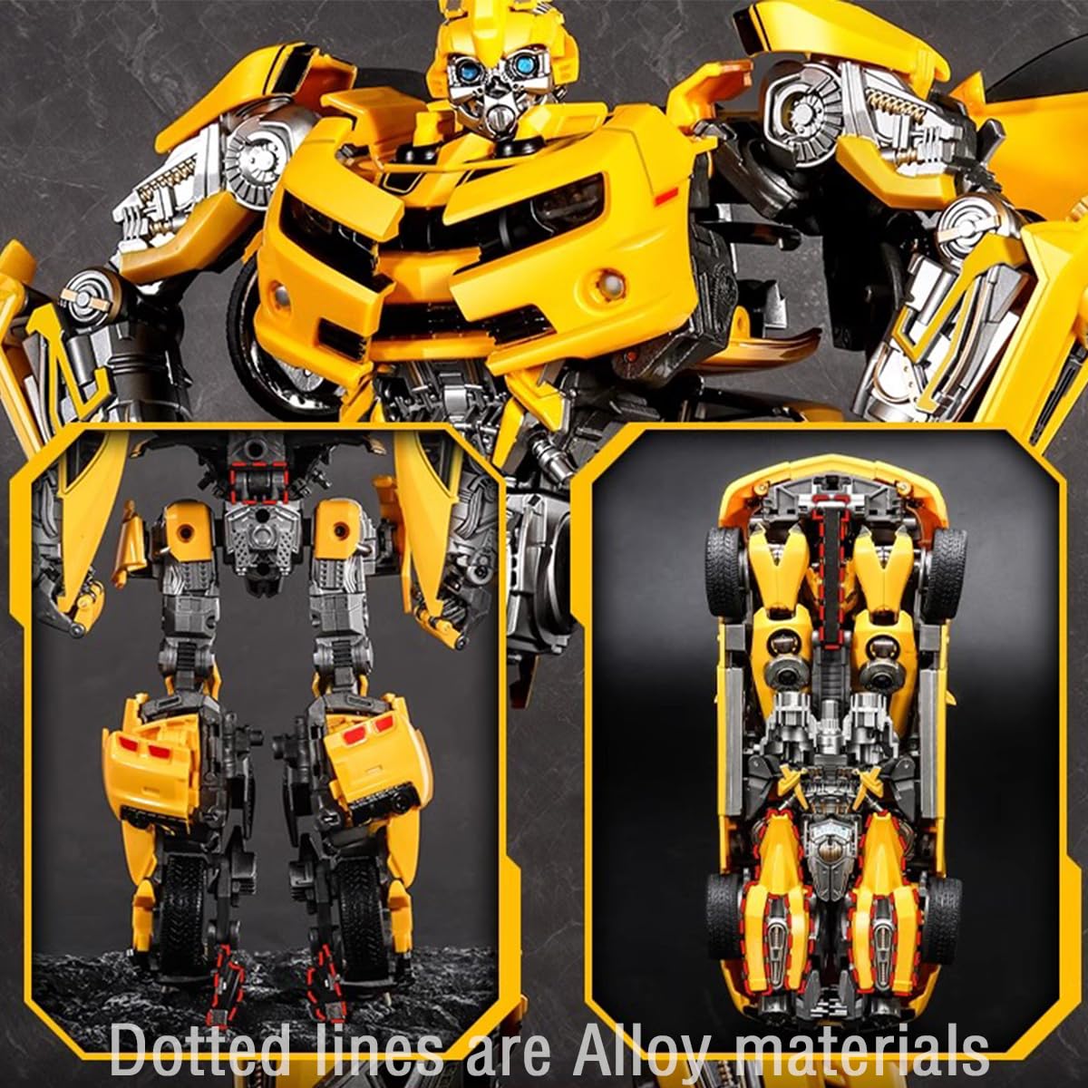 GERYNS Deformation Toy – Oversized 11-inch Robot & Car Transformer with Gear Joints