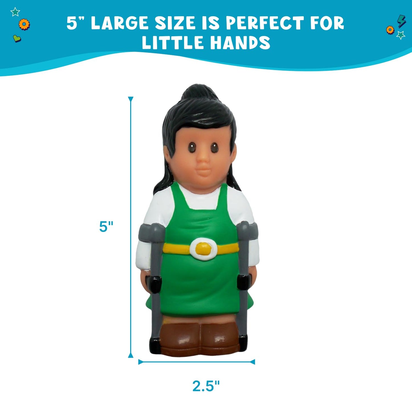 Get Ready Kids Friends with Disabilities Play Figures Set – 5 Inch Multicultural Diversity Toys for Toddlers & Preschool | Inclusive Classroom Figurines