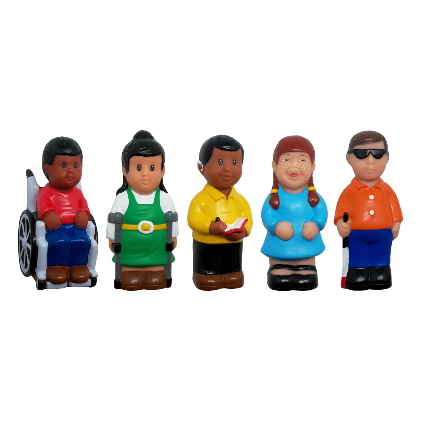 Get Ready Kids Friends with Disabilities Play Figures Set – 5 Inch Multicultural Diversity Toys for Toddlers & Preschool | Inclusive Classroom Figurines