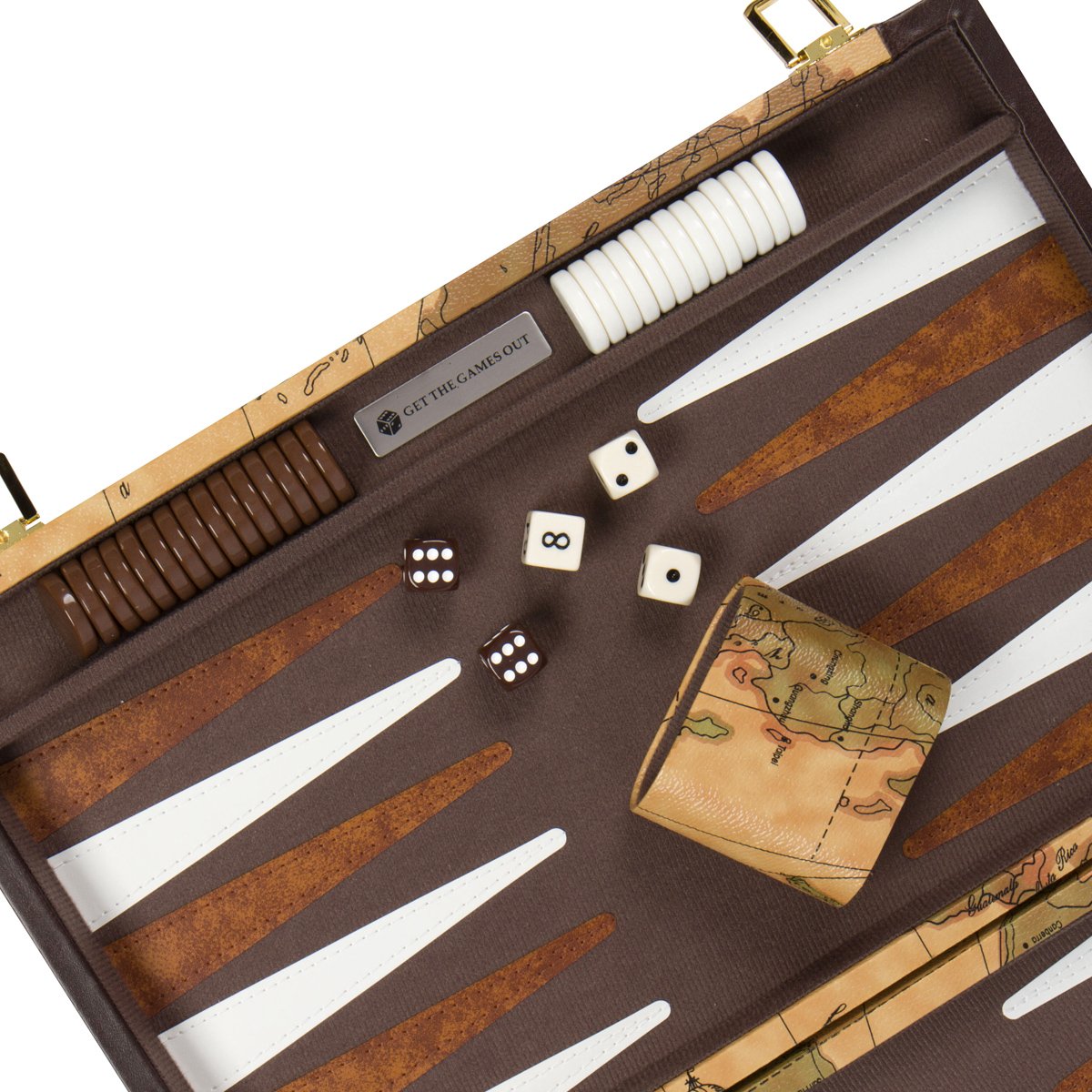 Get The Games Out Backgammon Set - Travel Case with Strategy Guide (Small, Medium, Large)
