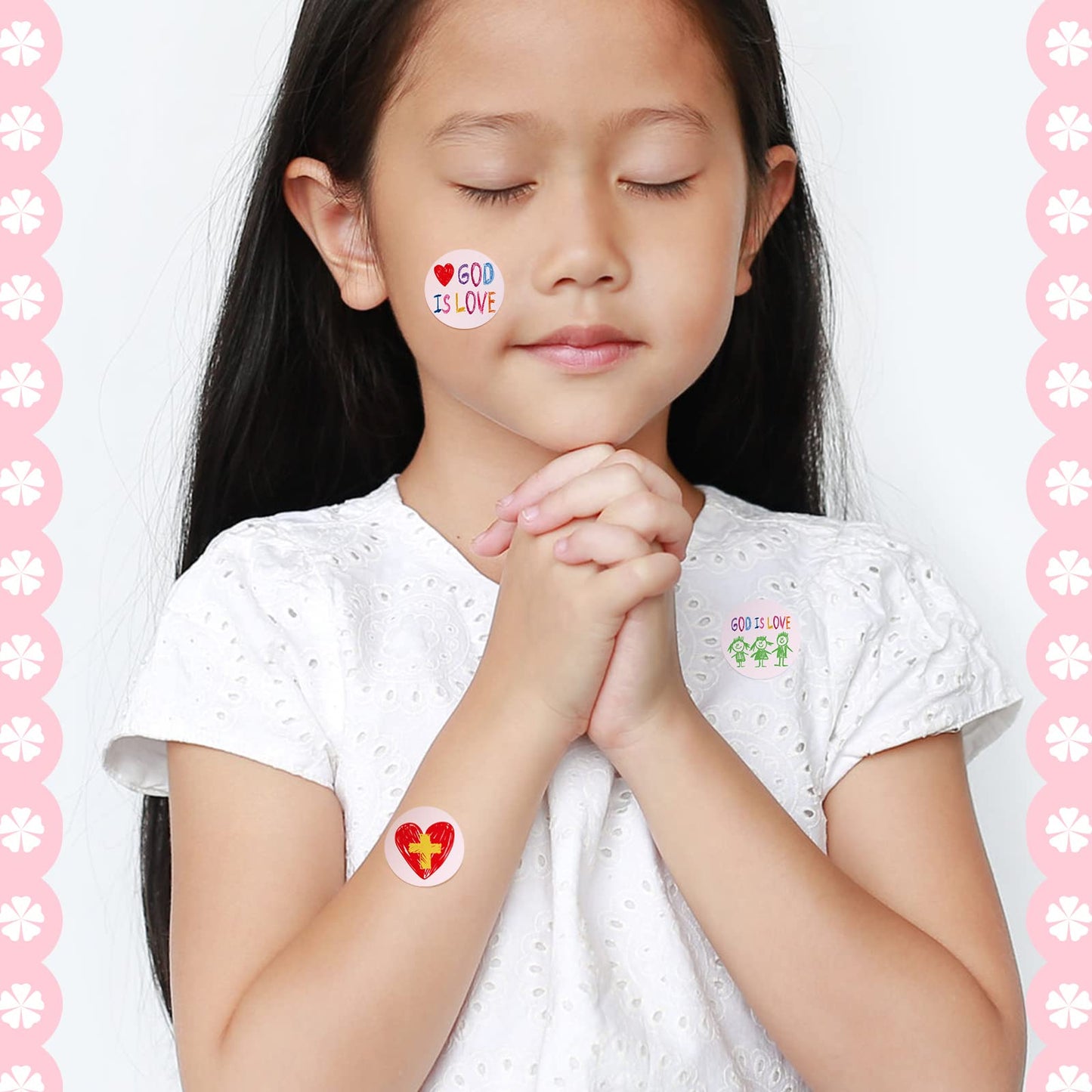 Geyee 600 Pcs Christian Stickers for Kids – 20 Styles, Jesus Faith Round Decor