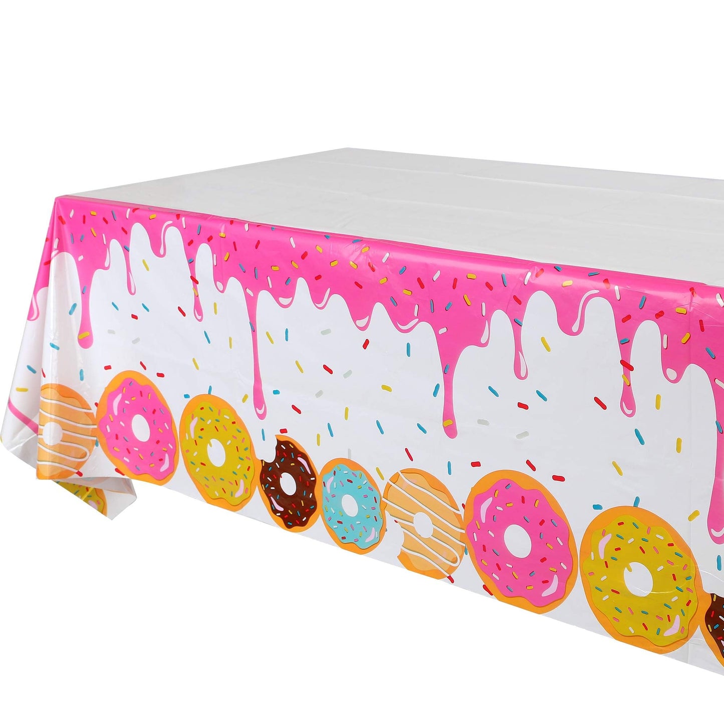 GGDE Donut Dessert Table Cover – 51x86.6 in Disposable Party Decor