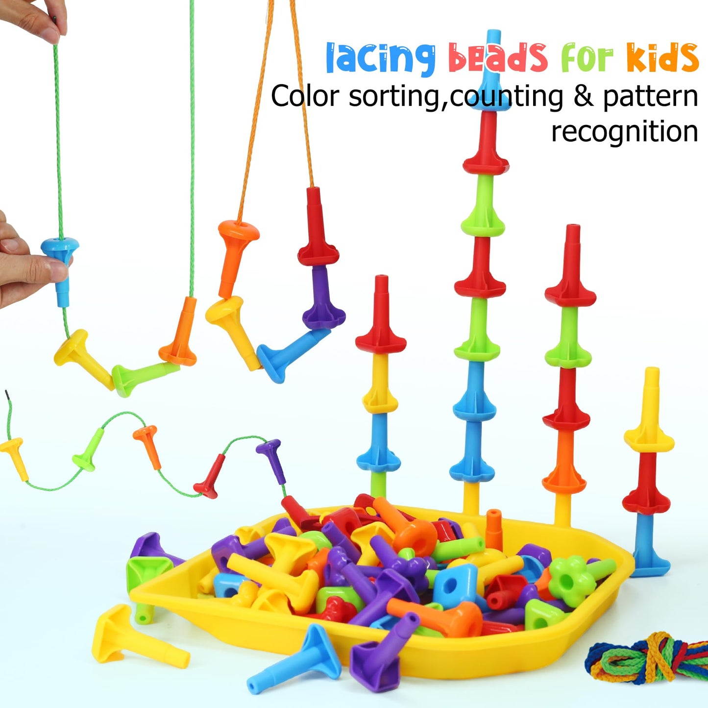 Ggiibro Peg Board Toy Set 101Pcs – STEM Building & Montessori Sensory Toys for Kids 3-6